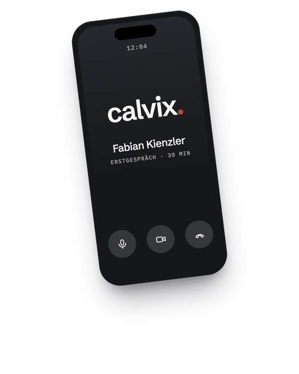 Handy mit Anruf: Erstgespräch mit Fabian Kienzler von Calvix, 30 Minuten